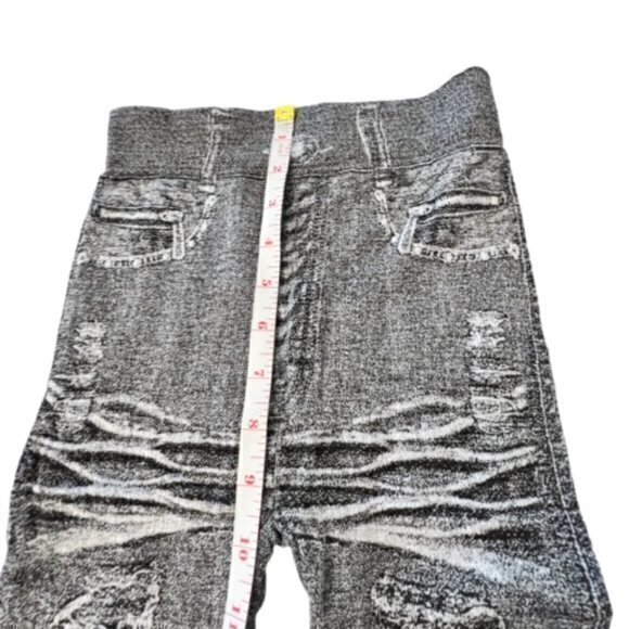 🛍️2 for $25 Sale🛍️ Faux Denim Jean Leggings‎ Slim Stretch FLEECE LINED XXS NEW - Picture 8 of 10